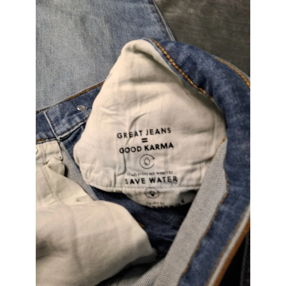 J.Crew Mens Distressed Light Wash‎ Straight Leg Denim Jeans Blue
